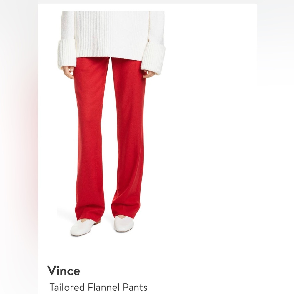 vince tailored flannel pants